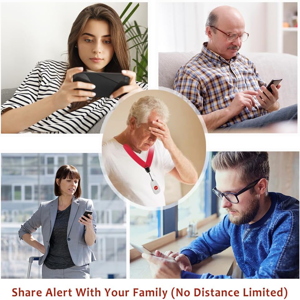 WiFi Emergency Button for Elderly – Senior Fall Alert & SOS Life Alarm Bracelet