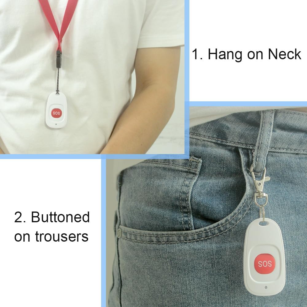 WiFi Emergency Button for Elderly – Senior Fall Alert & SOS Life Alarm Bracelet
