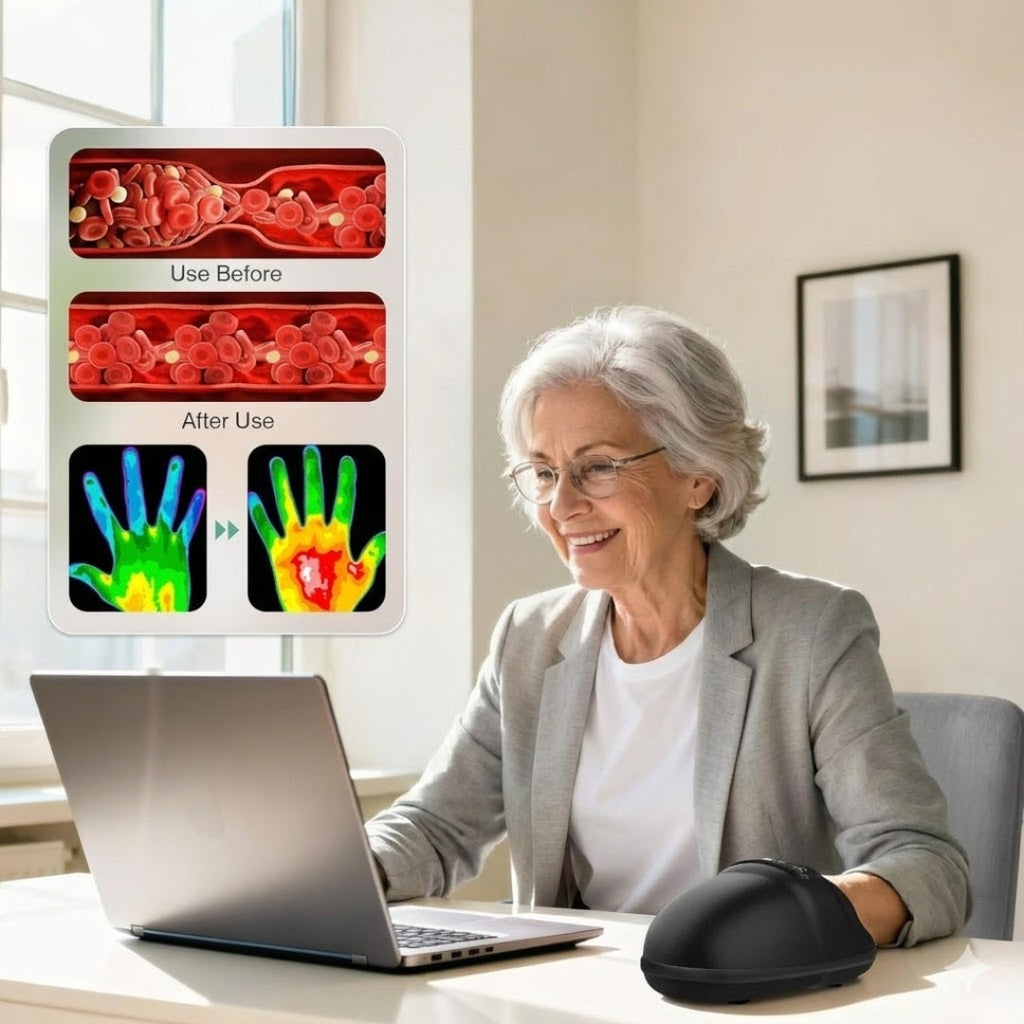 Wireless Electric Hand Massager – Air Compression & Gentle Heat for Relaxing Hand Comfort