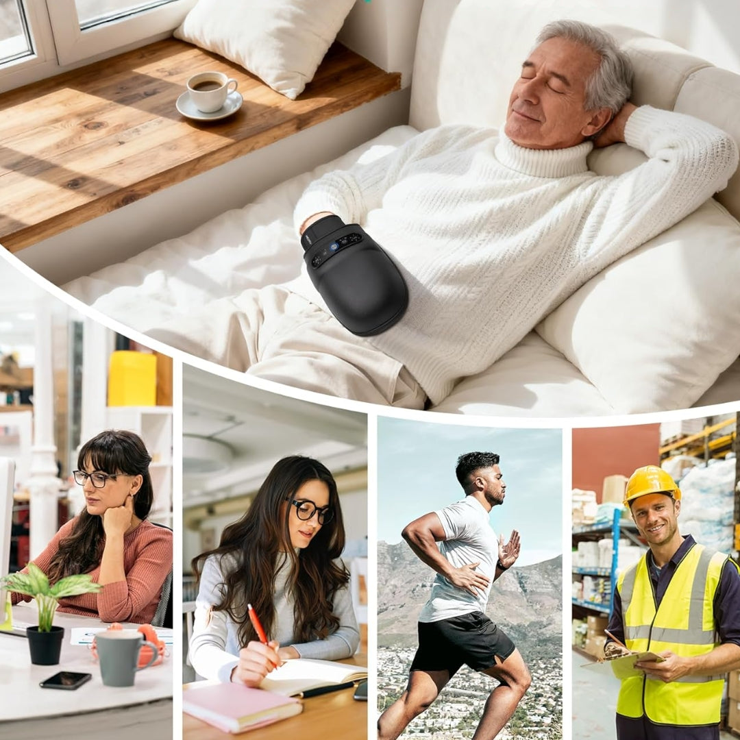 Wireless Electric Hand Massager – Air Compression & Gentle Heat for Relaxing Hand Comfort