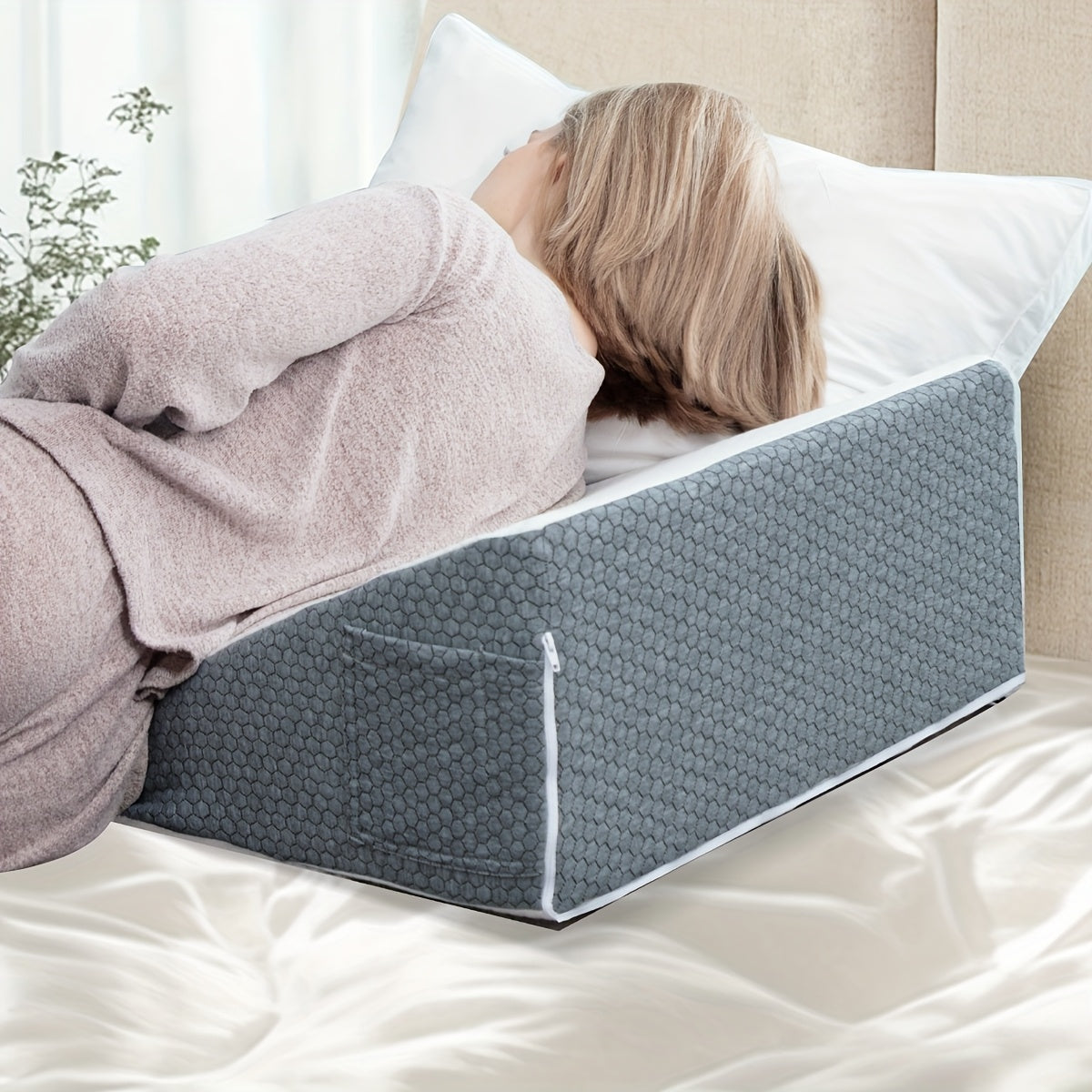 RestEase™ Wedge Pillow - Elevated Sleep Support for Seniors,