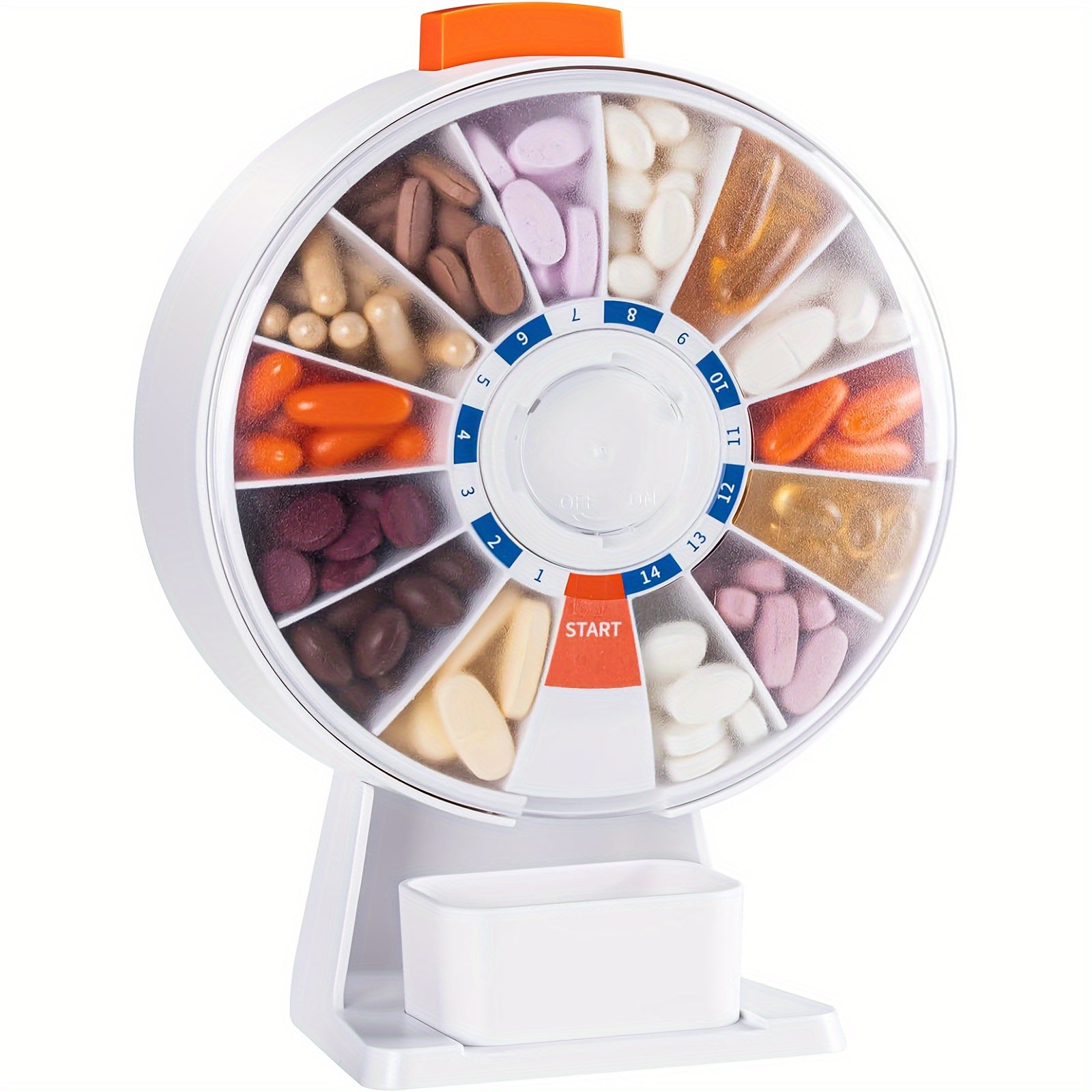 MediTrack™ 14-Day Pill Organizer - Wall-Mounted Medication Dispenser for Seniors