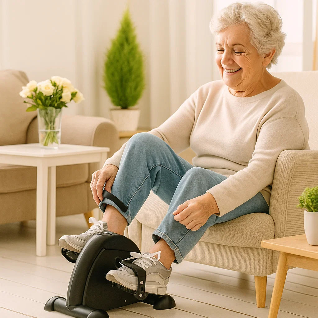 Mini Exercise Bike – Compact Home Rehab Machine with LED Display for Seniors