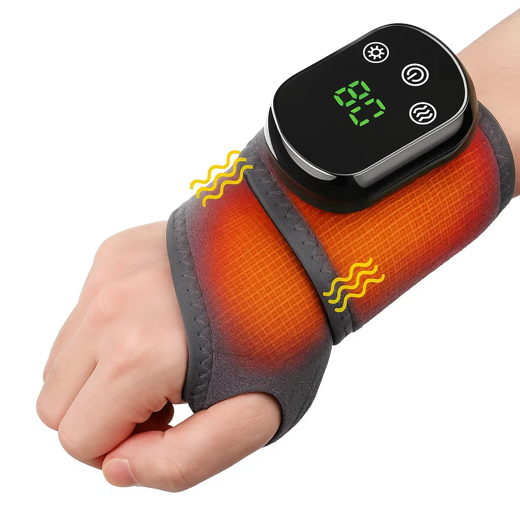 Electric Heating Wrist Massager for Seniors – Gentle Heat & Vibration Therapy, Rechargeable