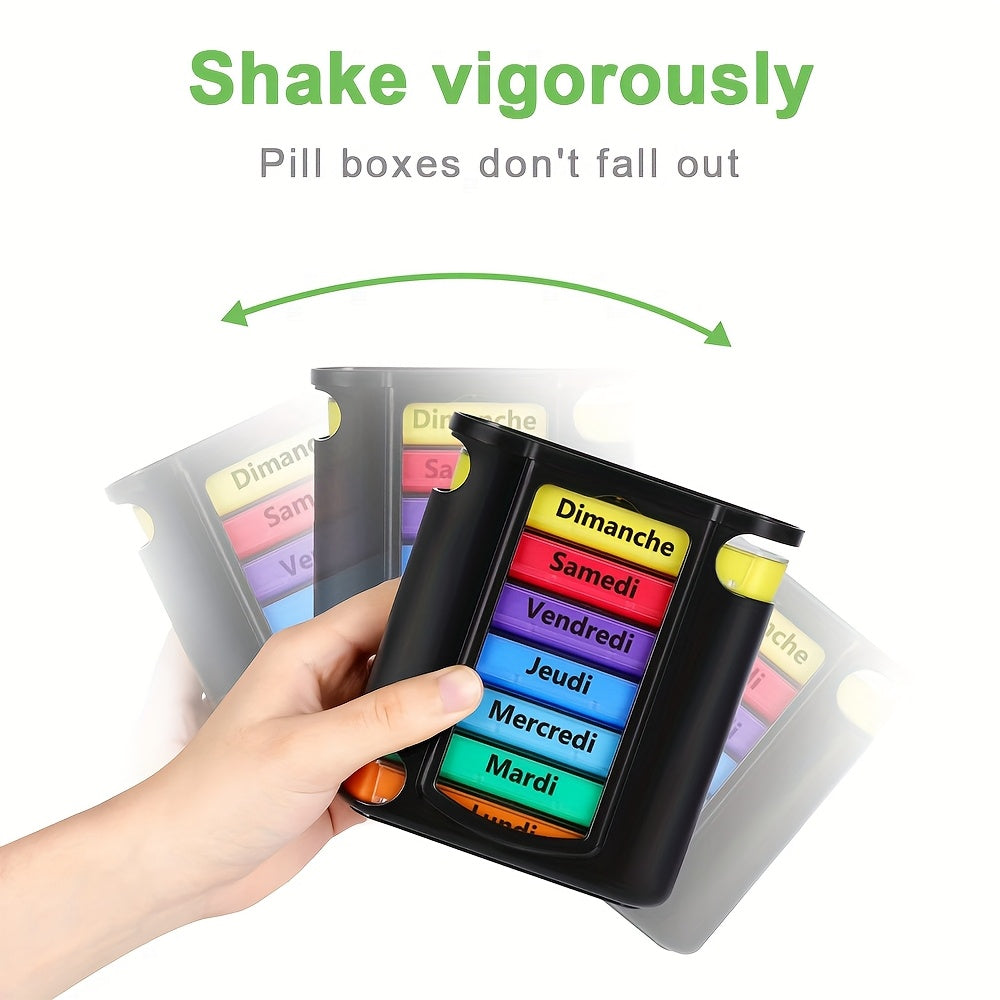 7 Days 4 Compartments - Convenient On-the-Go Pill Box - Senior Friendly Pill Box