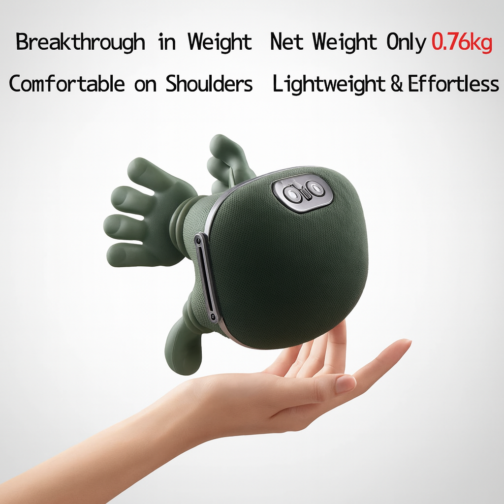 Cordless Heated Neck & Shoulder Massager – Gentle Relief for Seniors