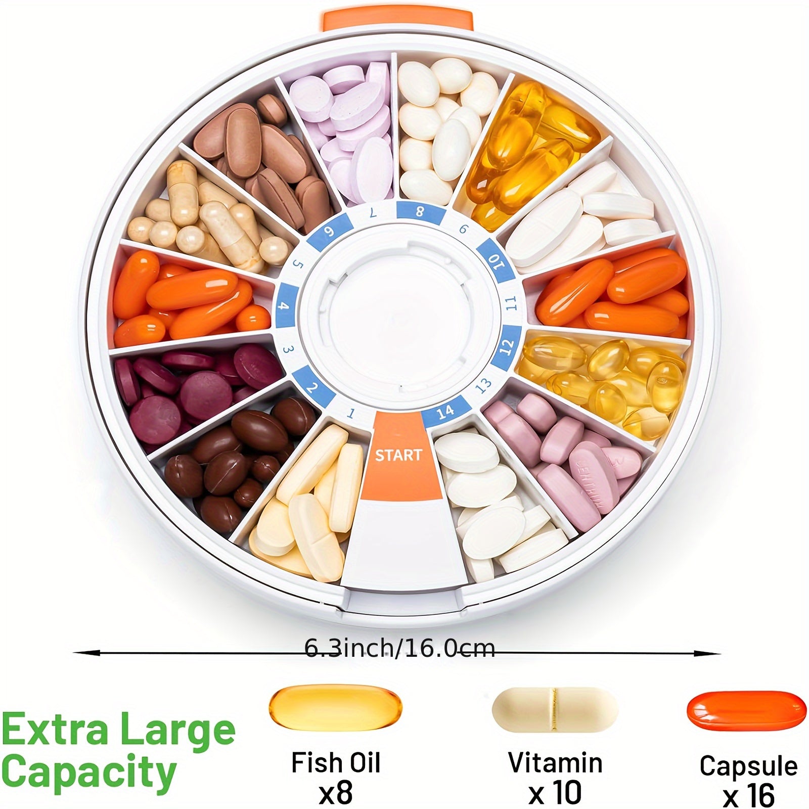 MediTrack™ 14-Day Pill Organizer - Wall-Mounted Medication Dispenser for Seniors