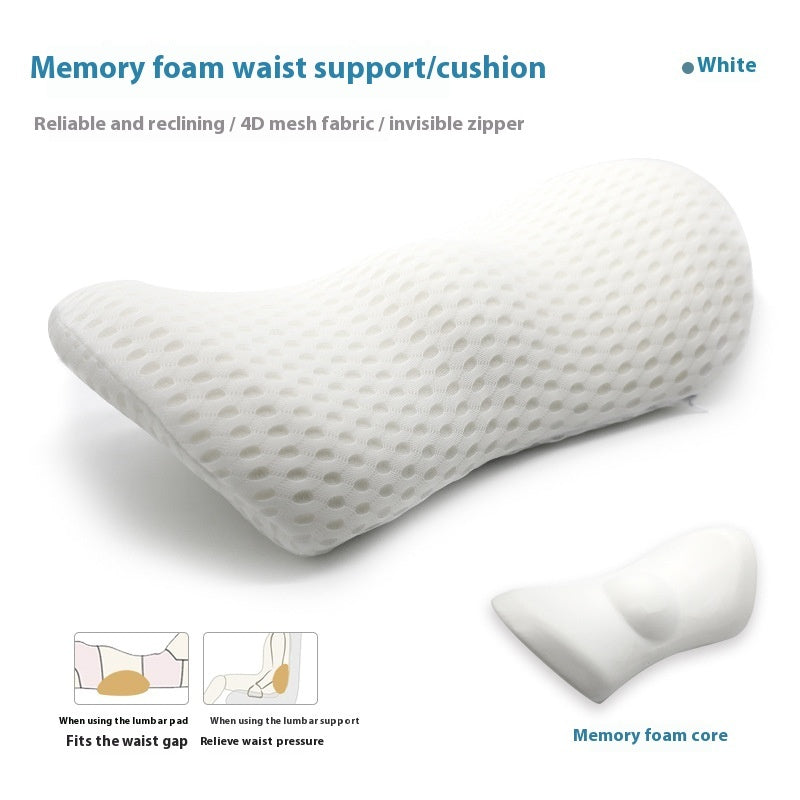 Memory Foam Lumbar Support Pillow – Sofa, Car & Office Comfort for Back Relief