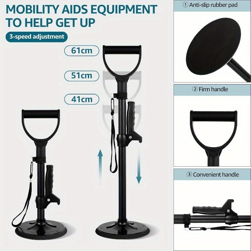 DualGrip™ Standing Cane - Adjustable Double Handle Support Cane for Seniors & Elderly