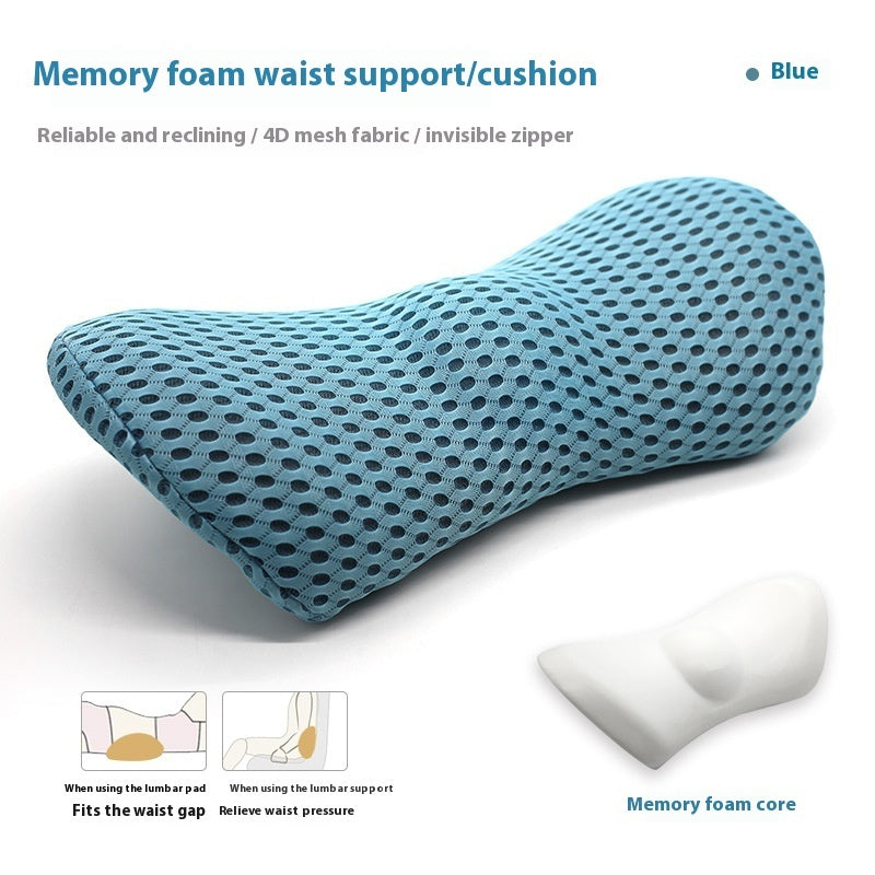 Memory Foam Lumbar Support Pillow – Sofa, Car & Office Comfort for Back Relief
