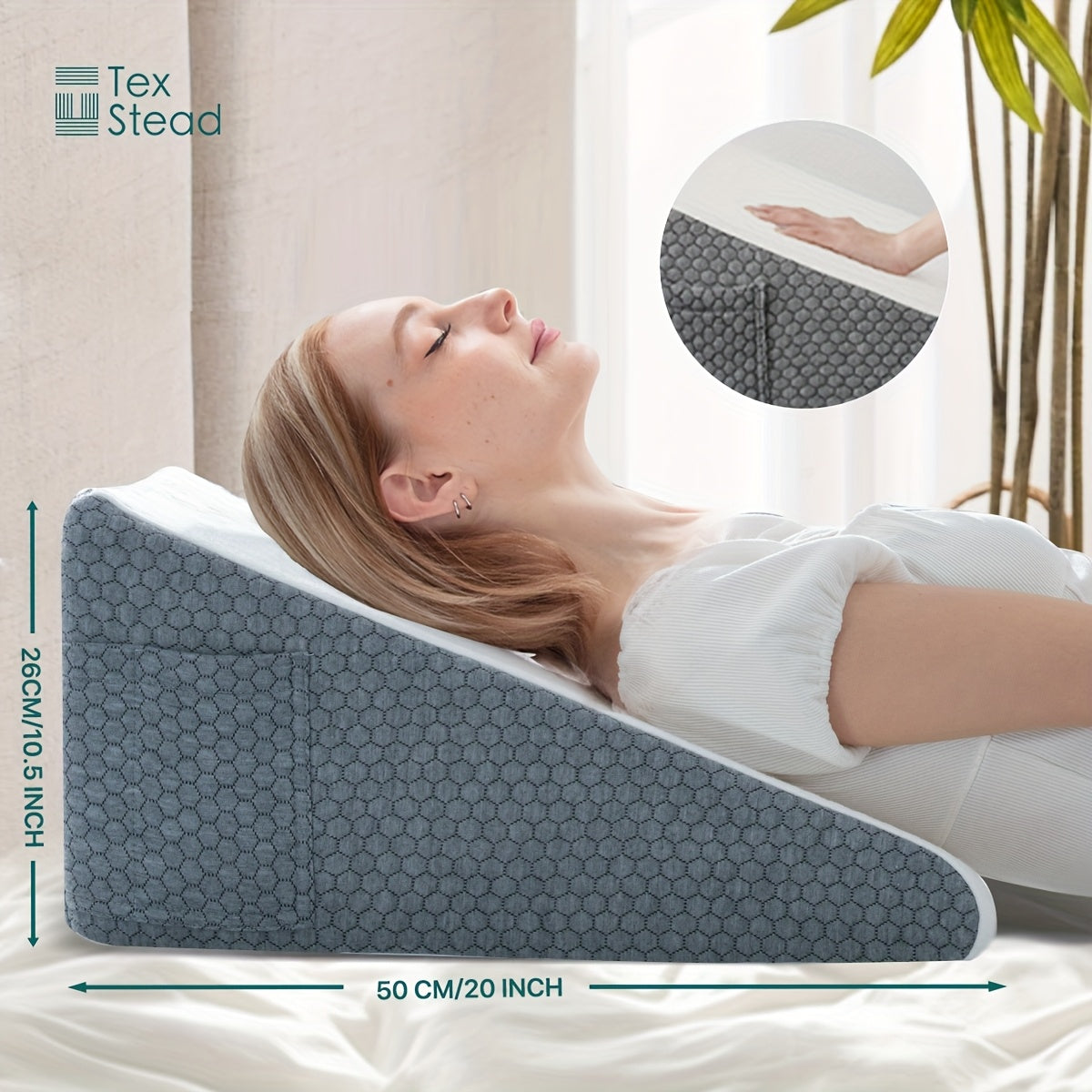 RestEase™ Wedge Pillow - Elevated Sleep Support for Seniors,
