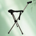 SitStick™ 2-in-1 Folding Cane Chair - 330lbs Capacity Walking Stick Converts to Seat