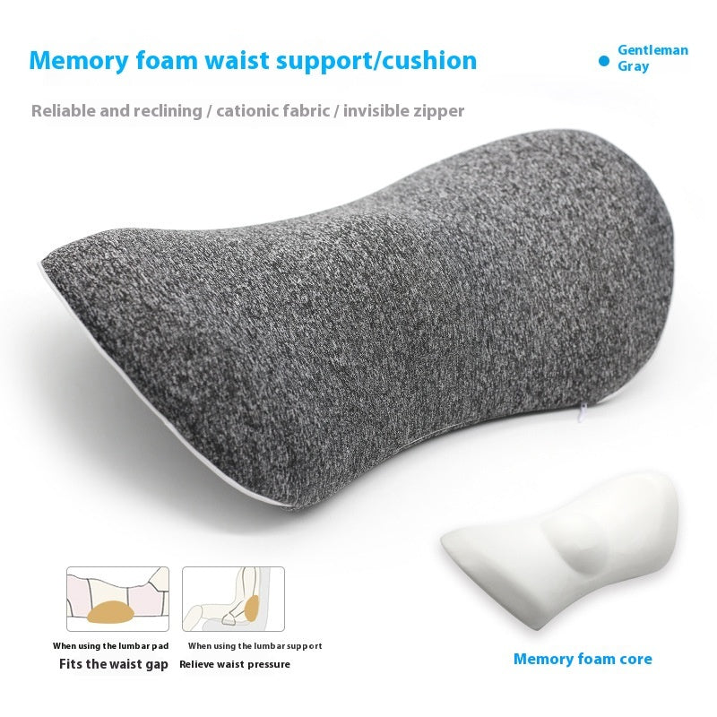 Memory Foam Lumbar Support Pillow – Sofa, Car & Office Comfort for Back Relief