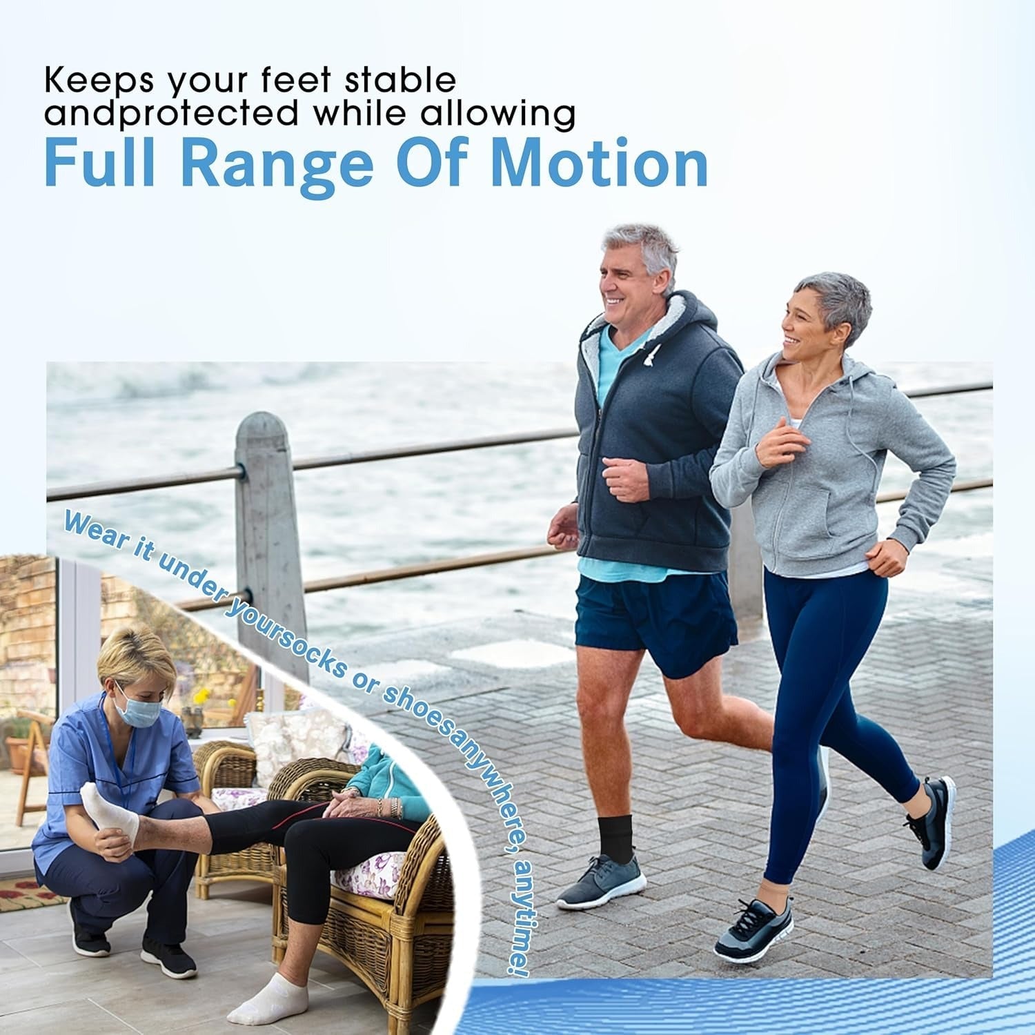 Open Toe Ankle Support Sleeve – Gentle Compression for Seniors