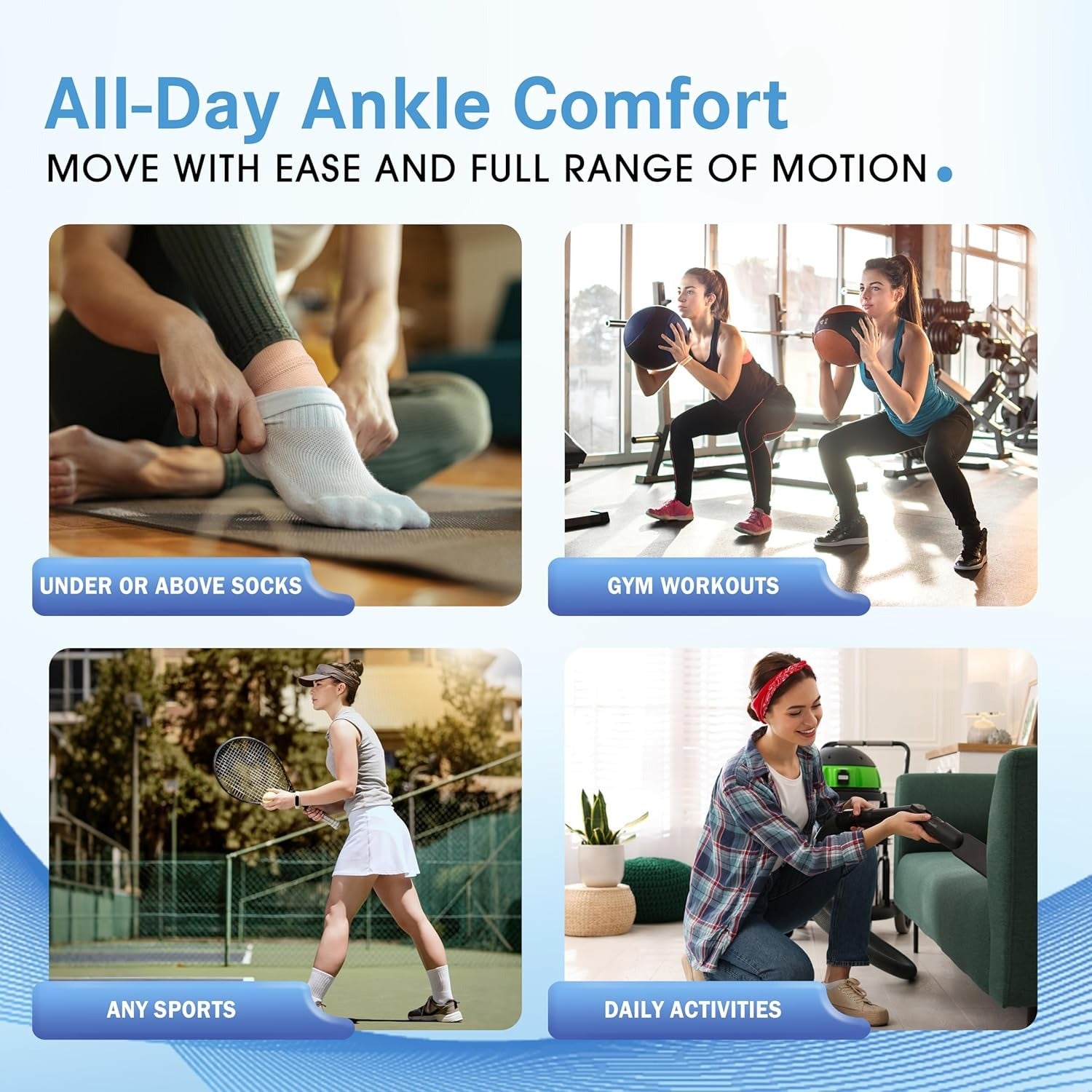 Open Toe Ankle Support Sleeve – Gentle Compression for Seniors