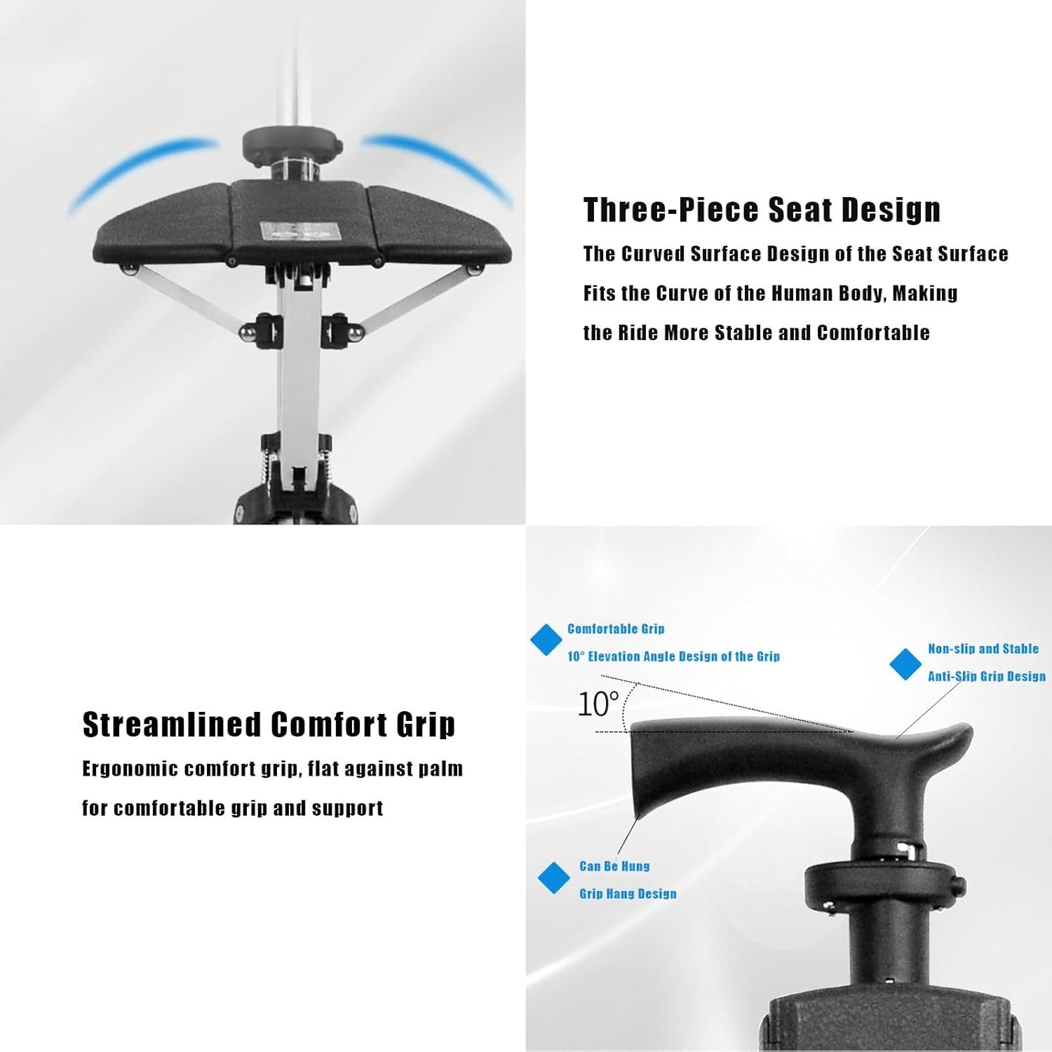 Folding Walking Cane with Seat – Lightweight Walking Stick for Seniors