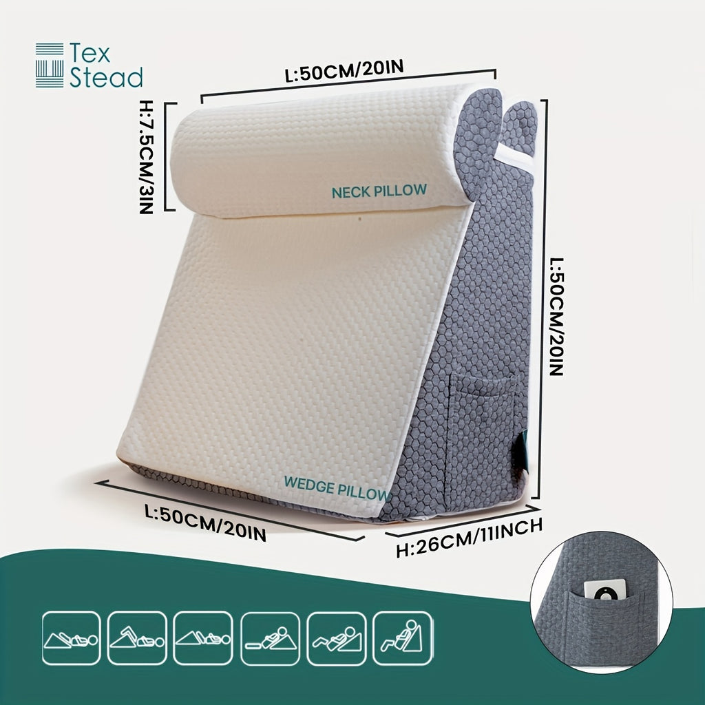 RestEase™ Wedge Pillow - Elevated Sleep Support for Seniors,