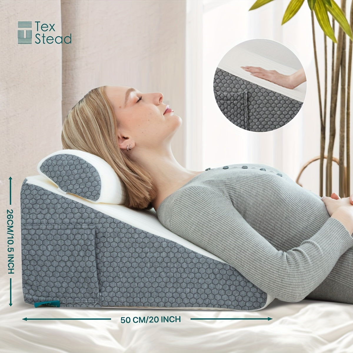 RestEase™ Wedge Pillow - Elevated Sleep Support for Seniors,